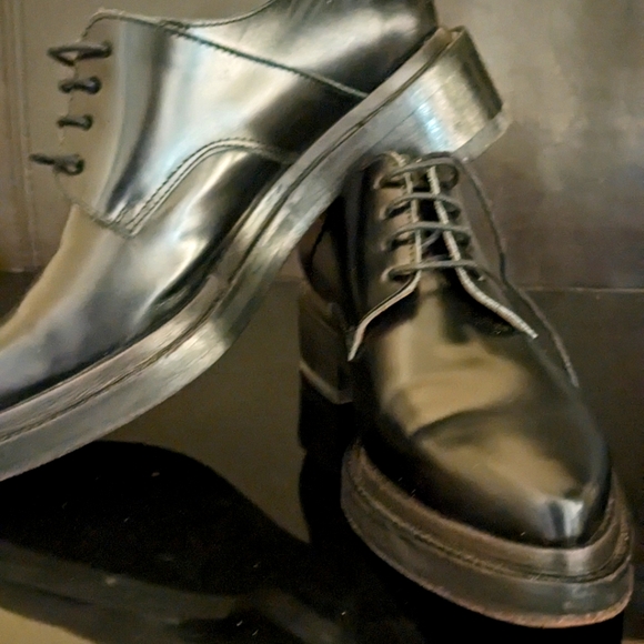 Acne Italian Black Leather Shoe - Picture 5 of 8